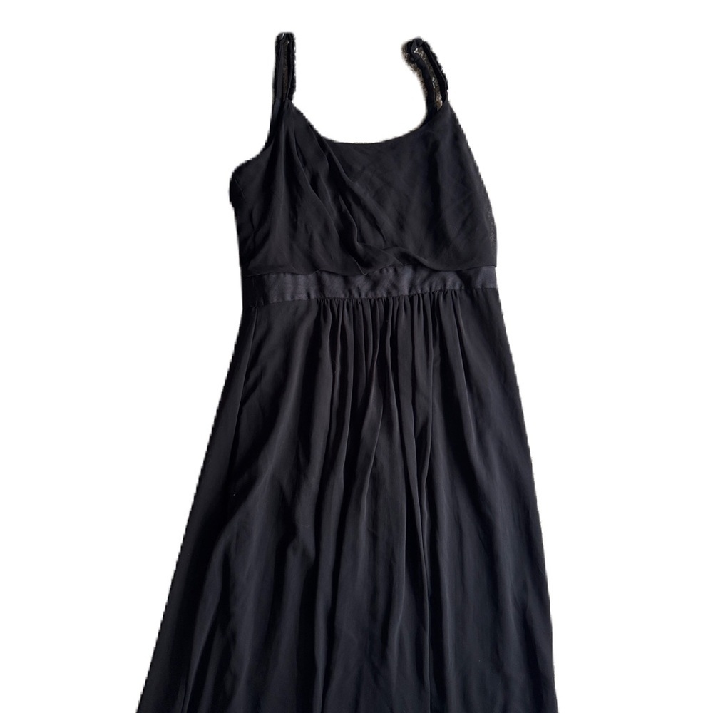 Jones New York Black Sleeveless Maxi Dress Size 14 Stone Like Embellished Straps